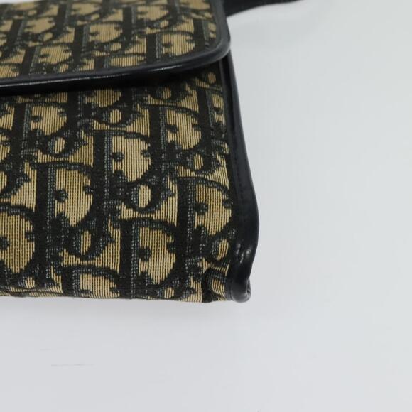 DIOR Trotter Canvas Shoulder Bag Navy Gold - Picture 16 of 16